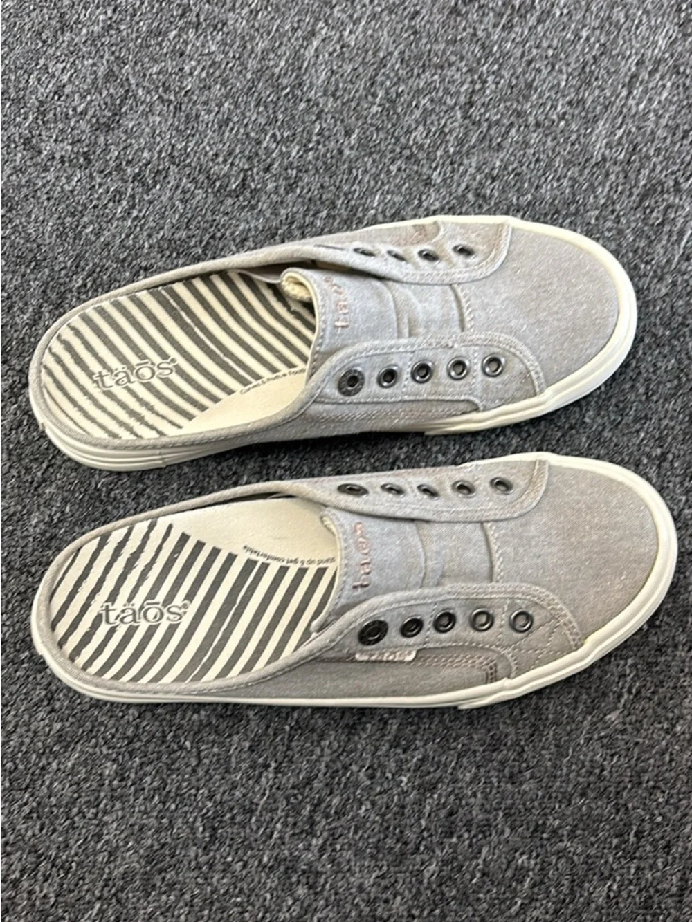 Taos Footwear Gray Slip-On Canvas Sneakers - Picture 2 of 9